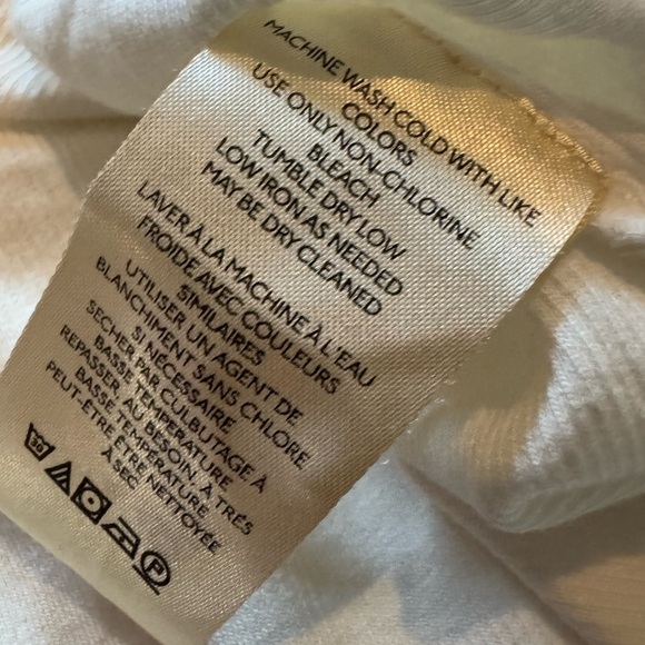 Anthropologie PILCRO The Andie Ribbed Henley Top Sz XL White Casual Basics - Picture 5 of 9